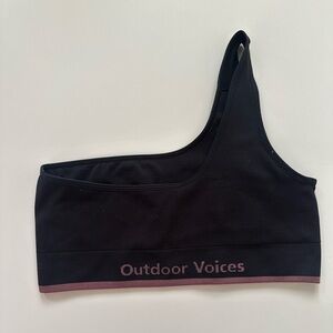 Outdoor Voices Seamless Rib One Shoulder Bralette Large